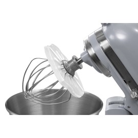 Whisk Wiper Pro Accesorio para batidora eléctrica de pie; bate sin regueros, el mejor accesorio para batidora eléctrica, compatible con la mayoría de batidoras KitchenAid , Transparente, For Tilt-Head Mixers