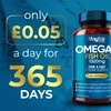Omega 3 1000mg Capsules - 365 Fish Oil Tablets with