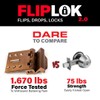 FlipLok High Security Door Lock - 10X Stronger Than a
