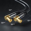 KabelDirekt 5m Coaxial Aerial/Antenna Cable with angle 90° (Male to