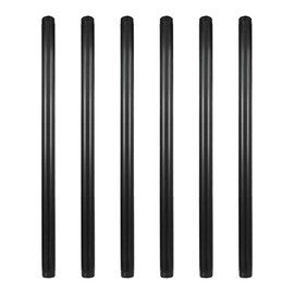 GeilSpace 6 Pack 3/4" × 20" Pre-Cut Black Metal Pipe, Industrial Steel Fits Standard Three Quarters Inch Black Threaded Pipes and Fittings - Vintage DIY Industrial Shelving (3/4" × 20")