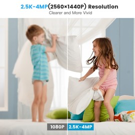 ctronics 2.5K 4MP Indoor Surveillance Camera, 2.4/5 GHz WiFi Camera Indoor with Colour Night Vision 20 m, 360° Coverage, Motion Detection & Person Detection & Car Tracking, 2-Way Audio, SD/Cloud (1)