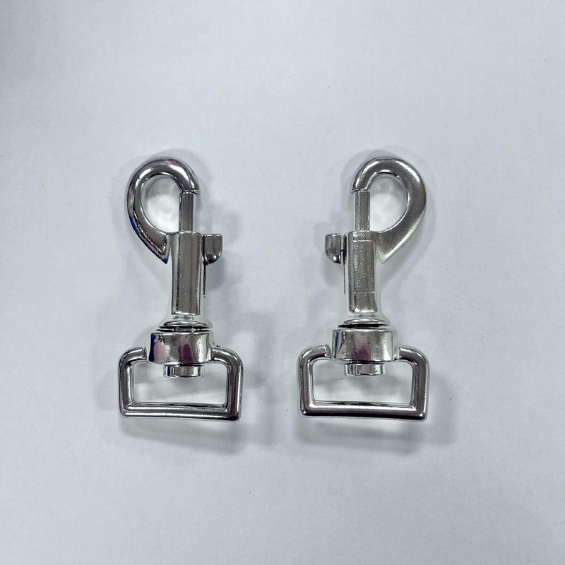Heavy Duty Dog Lead Swivel Clips, 25mm, Chrome-Plated Metal, 2-Pack,