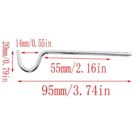 LQ Industrial 6PCS Single Curtain Rod Support Bracket Intermediate Support Screw 2.5 Inch Silver Intermediate Hook for Curtain Rod Door Curtain Rod Wooden Window Frame and Vertical Blind