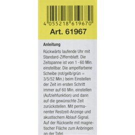 TimeTex Compact Zeitdauer-Uhr mit Magnet und Ampelscheibe