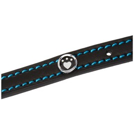 Rosewood Luxury Leather Dog Collar, 10 - 14-inch, Black