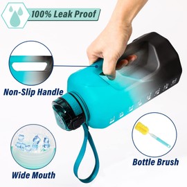 GIFUBOWA Sports Water Bottle 2.2L BPA Free Leak Proof Big Drinking Jug for Camping Workouts
