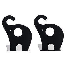 Operitacx 1 Pair Bookends Storage Shelves Bookshelf Decor Cookbook Holder Cook Book Stands Record Book Holder Stand for Shelf Book Ends for Shelves Easel Stand Floating Bookshelf Unit Black