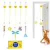 Potaroma Interactive Cat Feather Toys 5 Pcs, Cat Teaser Retractable