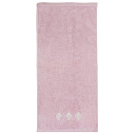 SENKO DECORMUSEE Emblem Towel, Approx. 13.0 x 29.5 inches (33 x 75 cm), Pink with Rhinestone 64574
