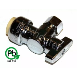 SharkBite (10) 1/2" PUSH FIT X 3/8" OD SHARKBITE STYLE ANGLE STOP VALVE 1/4 TURN Lead Free