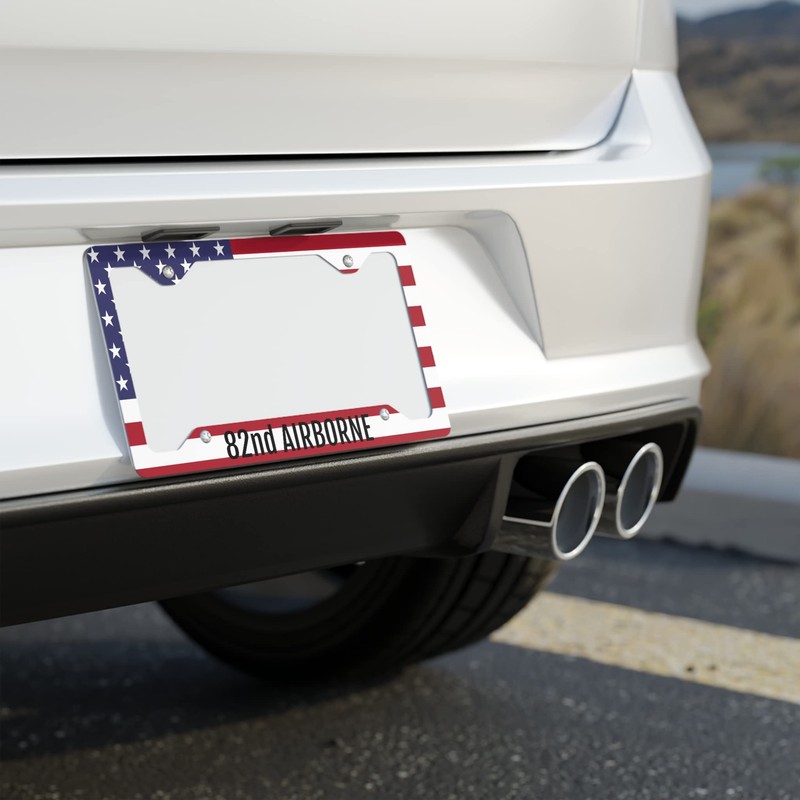 82nd Airborne License Plate Frame Made in USA Buy American
