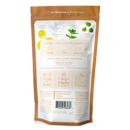 Village Naturals Breathe Foaming Body Soak, Epsom Salt, Essential Oils, Soothing Bubbles, Sea Salt 36 oz, Pack of 2