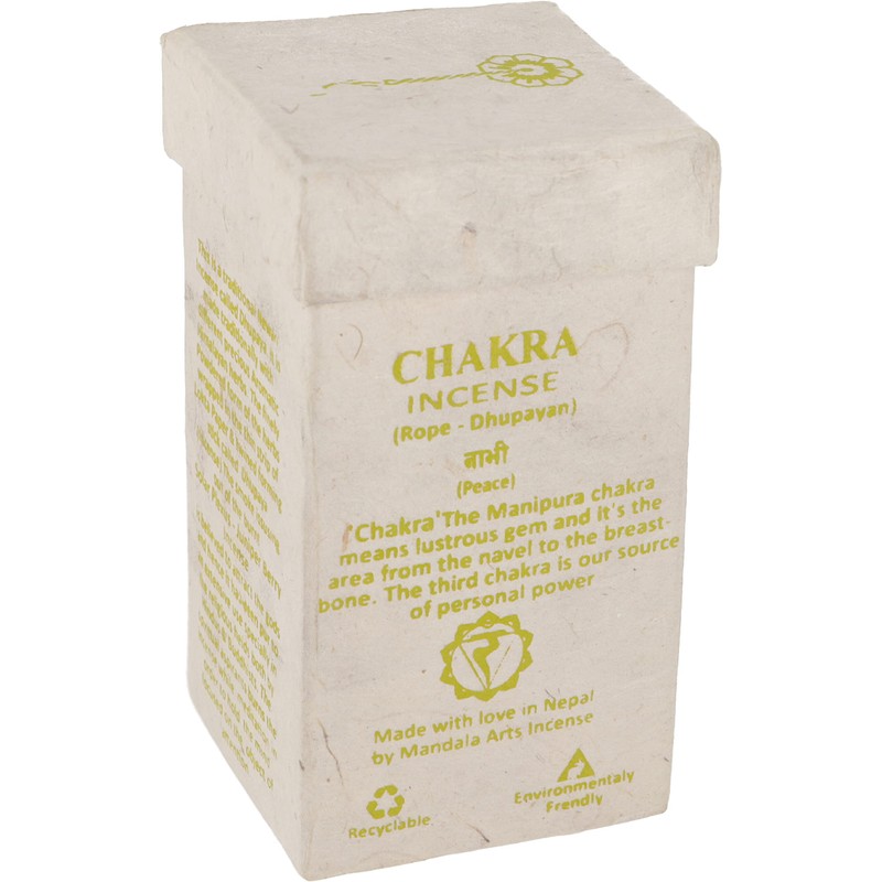 GURU SHOP Chakra Incense, Nepal Incense Strings, Solar Plexus/Juniper Berry,