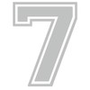 Applicable Pun Varsity Number 7 - Vinyl Decal - Light