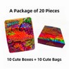 10 Bags and 10 Boxes, 1 Special Cartoon Pattern, Resealable