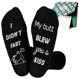 Moyel Fart Gifts for Men Funny and Unusual Mens Socks 9-11 Joke Presents for Men Birthday Christmas for Young Ideas for Dad Son Grandson Boyfriend Brother Unique Farting Gifts