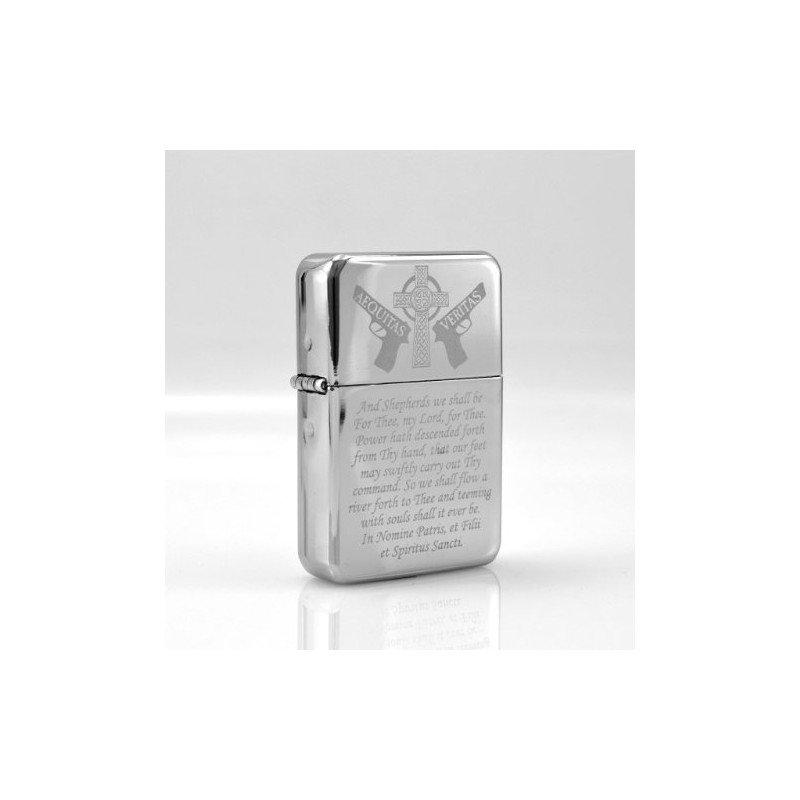 Boondocks Saints Prayer Chrome Mirror Finish Wind Proof Oil Lighter