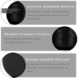 CaLeQi Kinetic Desk Toy Office Metal Spinner Ball Gyroscope with Optical Illusion for Anti