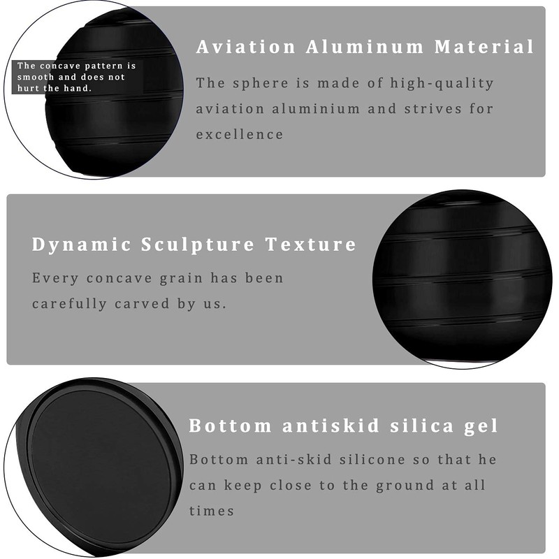 CaLeQi Kinetic Desk Toy Office Metal Spinner Ball Gyroscope with