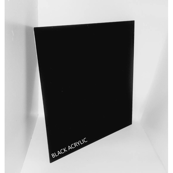 PLEXIGLAS BLACK ACRYLIC PLEXIGLASS 1/2" X 24" X 48" PLASTIC