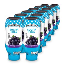 Smucker’s Squeeze Sugar Free Concord Grape Jam, 16.5 oz. Bottle, 12 Count