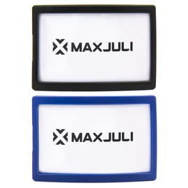 MAXJULI Ski Goggles Pass Holder 2 Pack (Black+Blue)