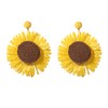 ALRNBY Big Sunflower Statement Earrings for Women Pretty Dangle Stud