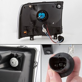 AKKON - For Ford F250/F350 Superduty Excursion Replacement Chrome LED Headlights Driver/Passenger Headlamps