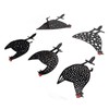 5Pcs Rooster Silhouette Acrylic Hollowed Assorted Style Rich Details Black