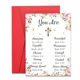 Baptism Card for Girls Boys, Confirmation Card, Bible Verse Cards, Christmas Christian Cards for Women Girls, Christian Encouragement Cards, All Occasion Cards, Scripture Cards with Bible Verses 1PCS