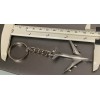 BOEING PASSENGER JET AIRPLANE PILOT KEY CHAIN / Pewter on