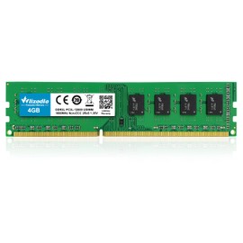 DDR3/DDR3L 4GB RAM 1600MHz CL11 U-DIMM Wlizedle Desktop Memory PC3-12800/ PC3L-12800 240-Pin 1.35V /1.5V 2Rx8 Dual Rank Channel Non-ECC Unbuffered PC Computer Sdram Sticks Module Upgrade, Green