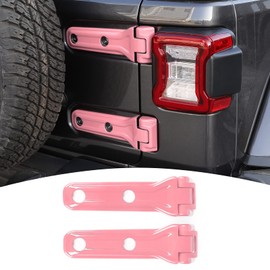 JeCar Pink Tailgate Hinge Cover Trim for 2018-2024 Jeep Wrangler JL & Unlimited