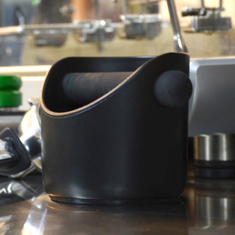 Coffee Knock Box Anti-Slip Coffee Slag Grounds Bucket with Rubber
