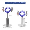 sourcing map 2Pcs Stainless Steel Pipe Supports Wall Mount Ceiling