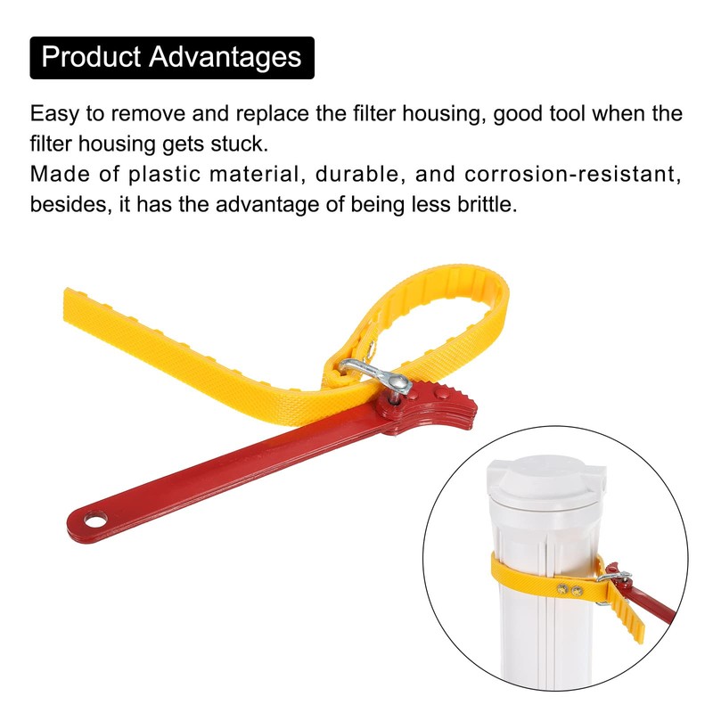 sourcing map Water Filter Housing Belt Wrench Fit for 2-5.9