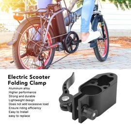Topyond Scooter Folding Clamp, 10in Electric Scooter Folding Clamp Lightweight Aluminum Alloy Replacement Upgraded Folding Pole Lock for Bike