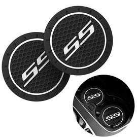 2PCS 2.75 Inch Car Cup Holder Compatible with Camaro Equinox Cruze Malibu Trax RS Cars Accessories Car Cup Holder Coasters for Car Interior Accessories (RS-White)