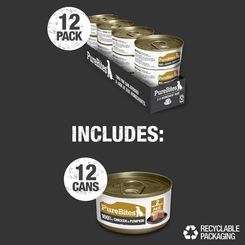 PureBites Chicken & Pumpkin Pates for Dogs, only 2 Ingredients,
