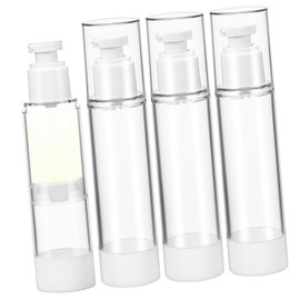 Outanaya 4pcs Travel Airless Pump Bottles Lotion Bottles Pump Shampoo Dispenser for Travel