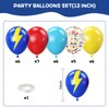 Red Blue Yellow Balloons, 12 Inch Light Blue Red Lightning