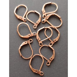The Leverback Brass Earring Wire Ear Wire Leverback Earrings Antique Copper Bella Flamed DuroPlate 16x10mm (5 Pair)