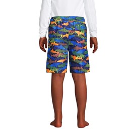 Lands' End B Swim Trunks Navy Multi Sharks Kids Large