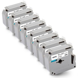 Labelwell 8-Pack Replacement for M-K231s Brother Label Tape 12mm 0.47 M-K231 M231 MK231 Refills for PTouch PT-M95 PTM95 PT-70BM PT-45 PT-65 PT-70 PT-80 Label Maker, Brother on White