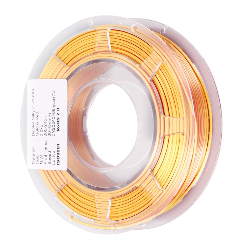 1.75mm PLA Filament Bundle Gold Red Dual Color Coextrusion Filament