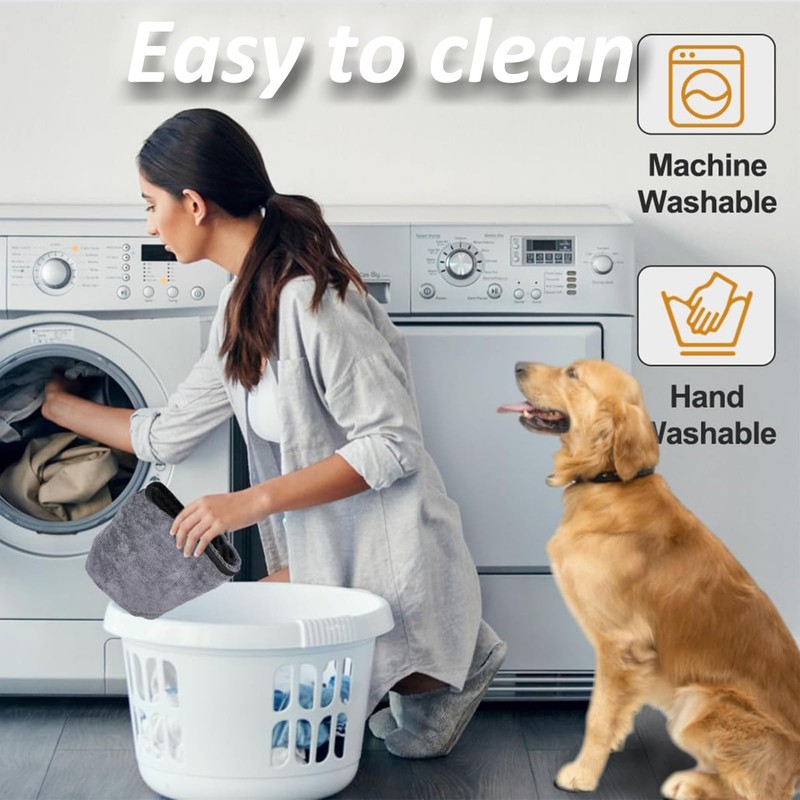 Quick Drying Dog Bathrobe and Towel - Gray Drying Robe