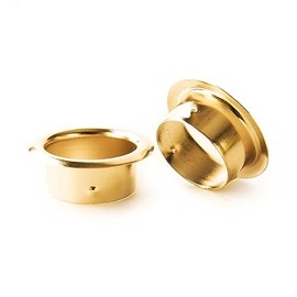 Pinehurst Crafts Brass Plated Candlestick Inserts, Fits 7/8" Holes (Also Fits 29/32" Holes), for Candle Sticks or Candle Cups, Pack of 10