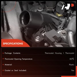 A-Premium Engine Coolant Thermostat Housing Assembly Compatible with Toyota Tundra 2007-2021, Sequoia 2010-2022, Land Cruiser & Lexus GS F, GS460, IS F, IS500, LC500, LS460, LS600h, LX570, RC F