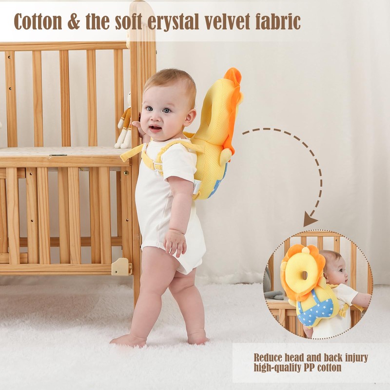 HGTC Baby Head Protector Backpack -Soft & Lightweight Pads -